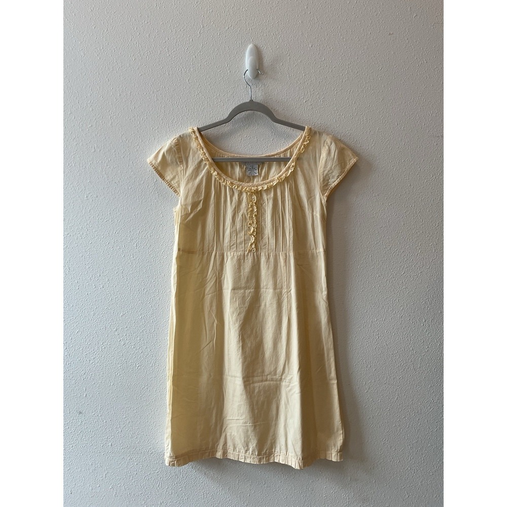 Real Comfort Women's Cottagecore Breezy Dress 12 Light Yellow 100% Cotton Vtg